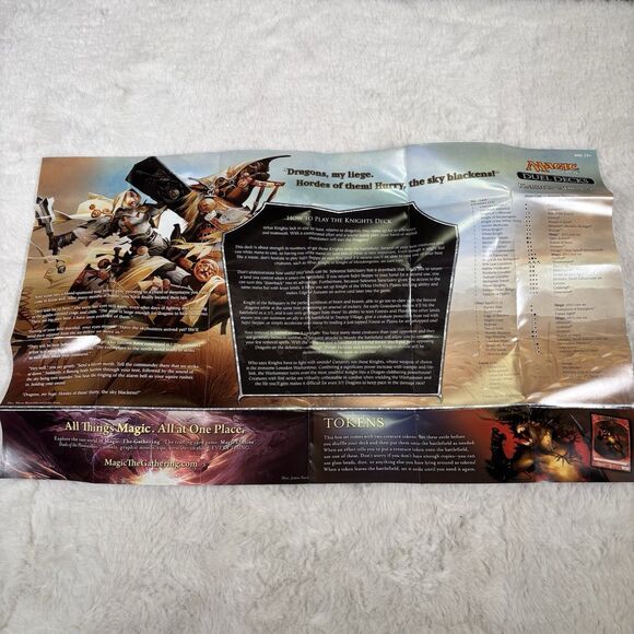 Magic the Gathering MTG Fold Out Pamphlet Guide Booklet Lot Knights Vs Dragons - Picture 5 of 8